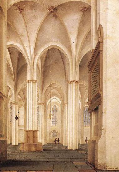 Pieter Jansz Saenredam The Buurkerk at Utrecht Norge oil painting art